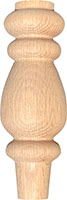 1-5/8" x 8" Tall Poplar Wood Feet (3605)
