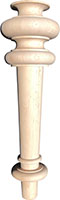 5-1/4" x 26-1/2" Tall Poplar Wood Leg (3530)