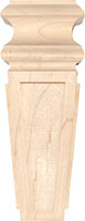 2-1/4" x 7-1/2" Tall Poplar Wood Feet (3614)