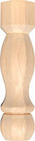 2" Octagon x 8" Tall Poplar Wood Feet (3602)