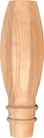 1-7/8" Octogon x 9-1/4" Tall Poplar Wood Feet (3617)